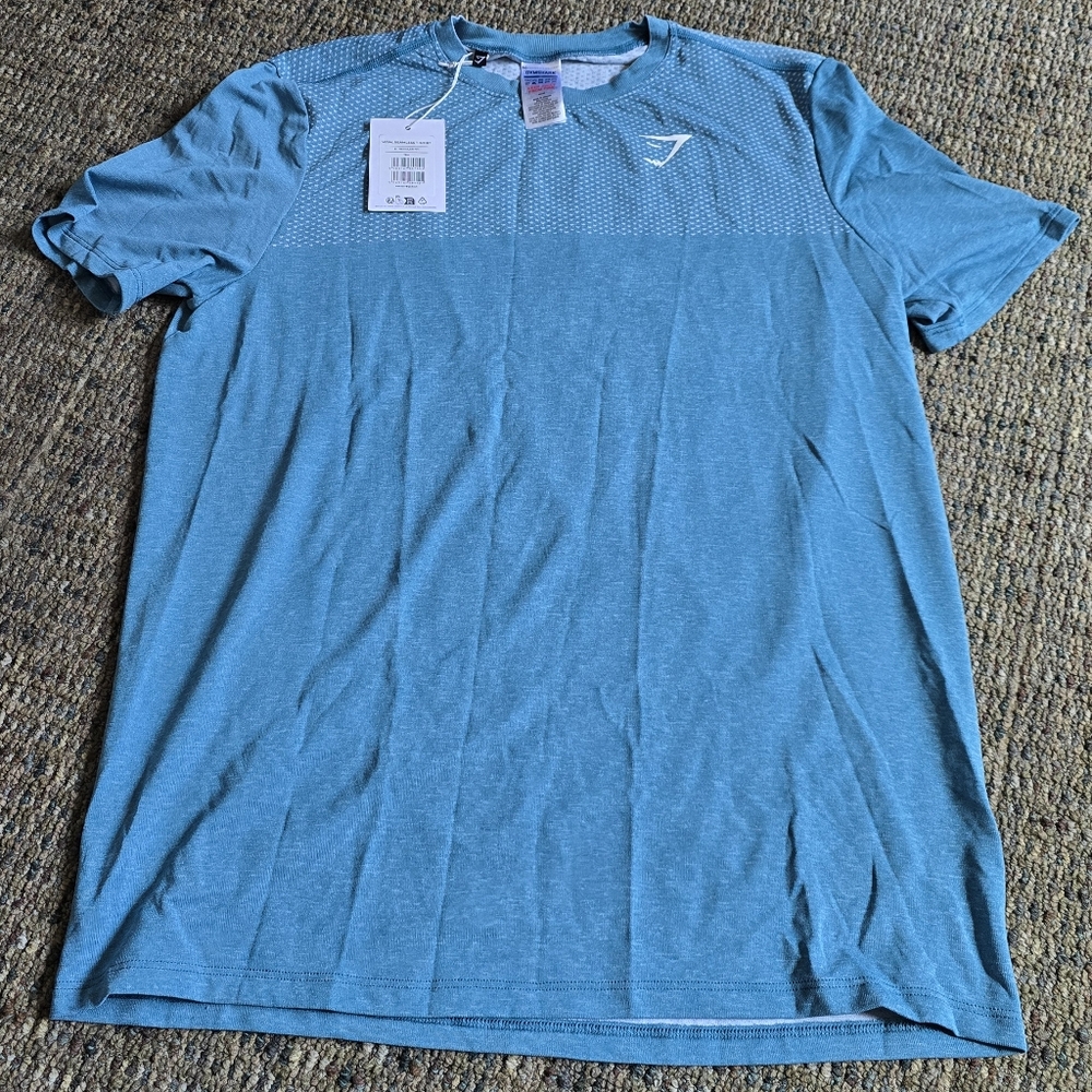Gymshark Vital Seamless Men's Teal Athletic Short-Sleeve Tee